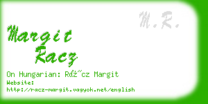 margit racz business card